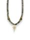 Necklace with labradorite and a gold-plated star pendant