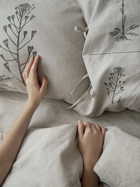 Комплект з небіленого льону з грициком