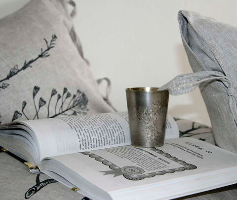 Комплект з небіленого льону з грициком