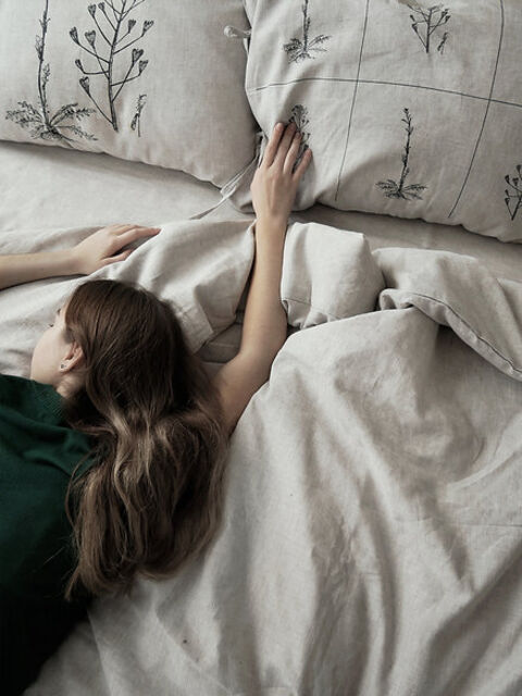 Комплект з небіленого льону з грициком