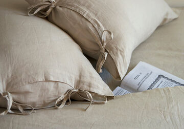 Solid ivory linen set