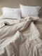 Two-tone linen set "Unbleached & White"