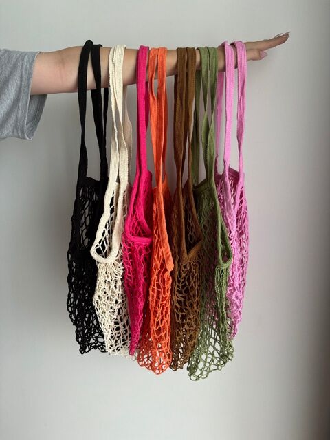 Soft Pink String Bag