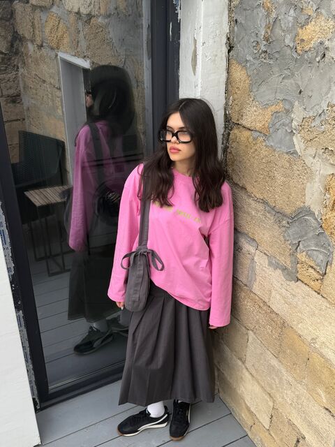 Pink long-sleeve "I am the toxic ex"