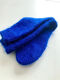 Hand-knitted socks made of natural wool electric blue