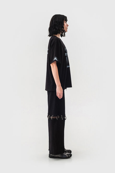 Джинси чорні на карабінах Freedom from descrimination