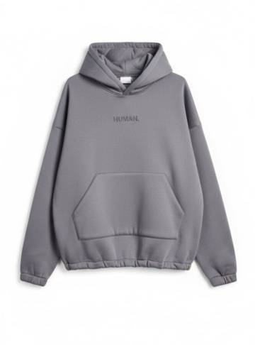 Grey hoodie "Human"