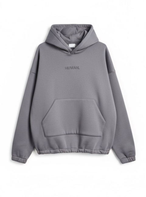 Grey hoodie "Human"
