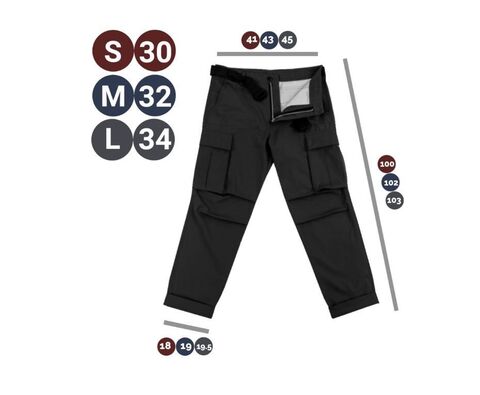 Regular Cargo Pants Black