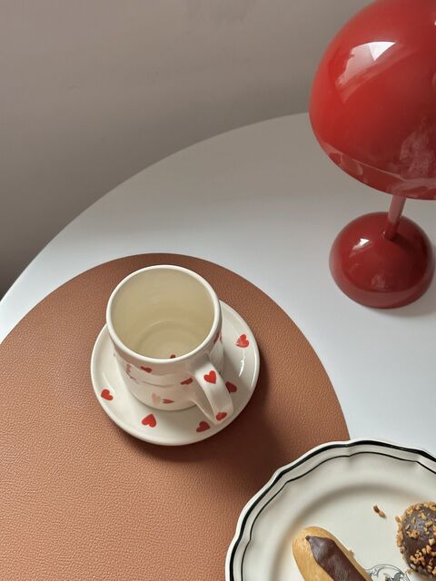 Cup and saucer set "Little Hearts"