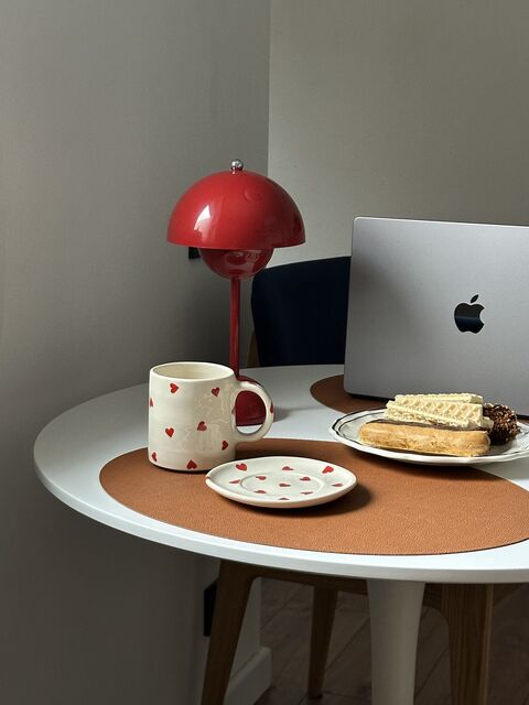 Cup and saucer set "Little Hearts"