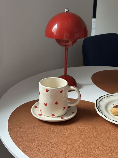 Cup and saucer set "Little Hearts"