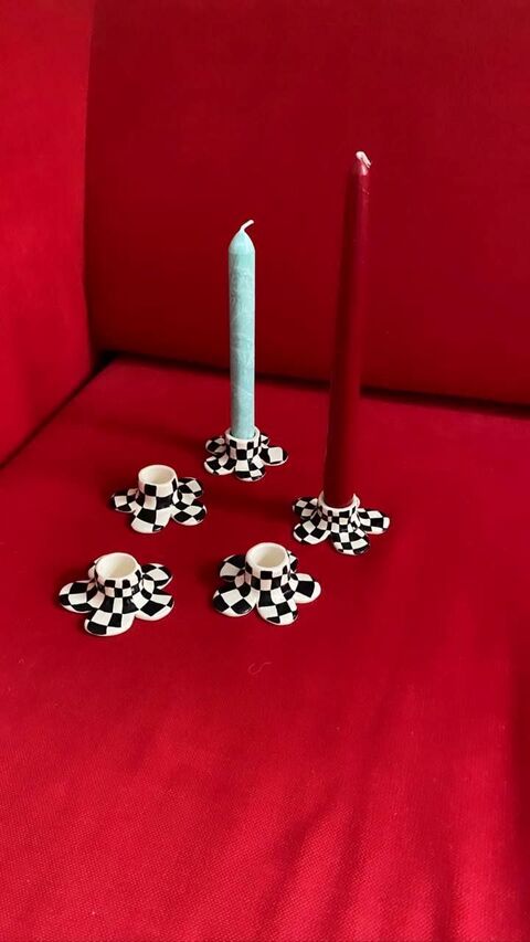 Підсвічник Checkered Black