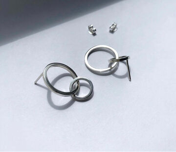 Earrings "Two Circles Asymmetry"