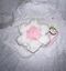 White-pink flower keychain