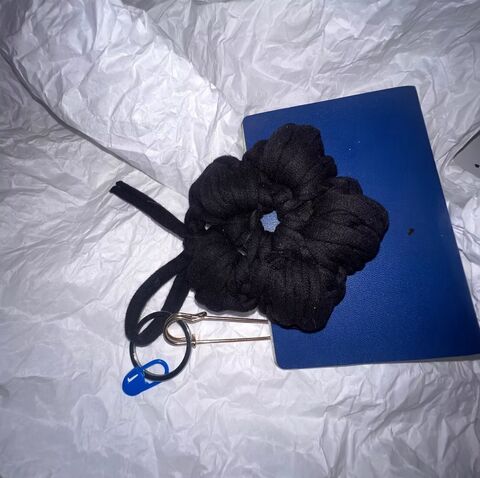 Mini Black Flower Keychain