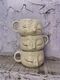 Polka dot mug with gold accents