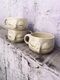 Polka dot mug with gold accents