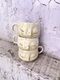 Polka dot mug with gold accents