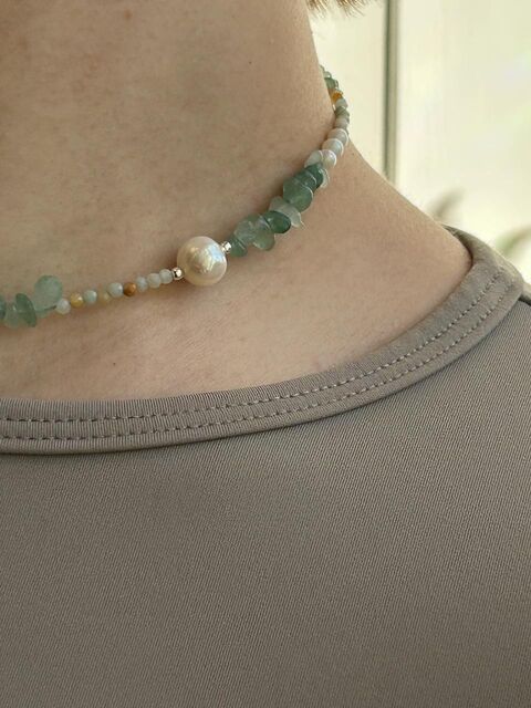 Necklace "Sea glass"