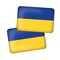 Об`ємний Стікер Прапор України 3D
