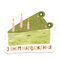 Happy Birthday Frog Sticker