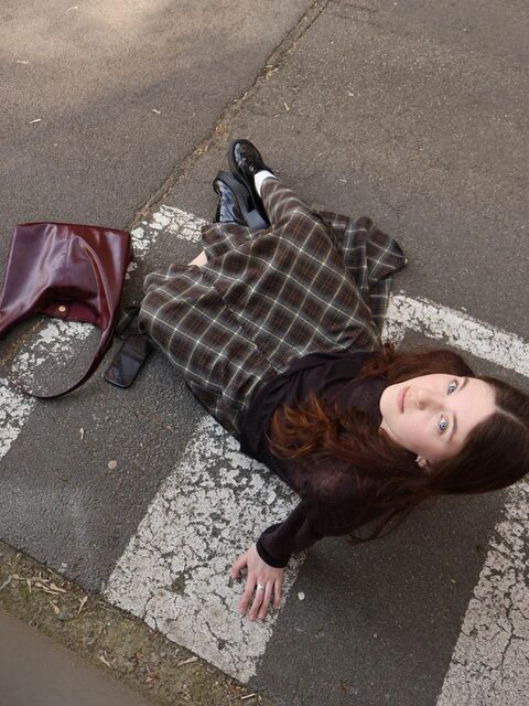 Спідниця костюмна “Freedom from Discrimination” в кольорі шоколадна клітинка