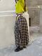 Tailored skirt “Freedom from Discrimination” in chocolate check pattern