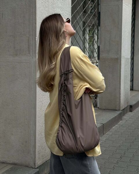 Коричнева сумка Fold bag