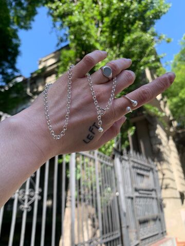 Чокер "Шопард" на карабіні з перлиною