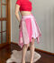 Pink skirt with buttons