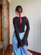 Black longsleeve with red seams