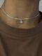 Triple-chain pendant necklace "Zircon"