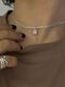 Triple-chain pendant necklace "Zircon"