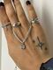 Triple-chain pendant necklace "Zircon"
