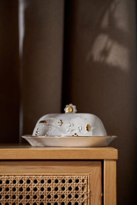 Свічник Ранок-вечір з позолотою