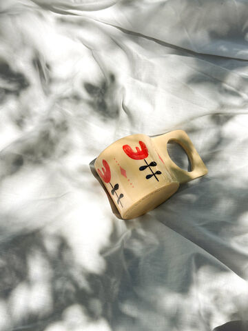 Cup with flowers