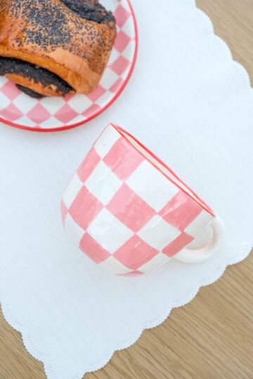 Горнятко Checkered Pink + Red