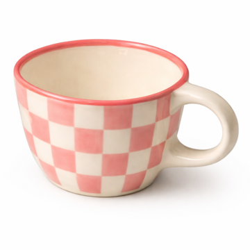 Cup "Checkered Pink + Red"