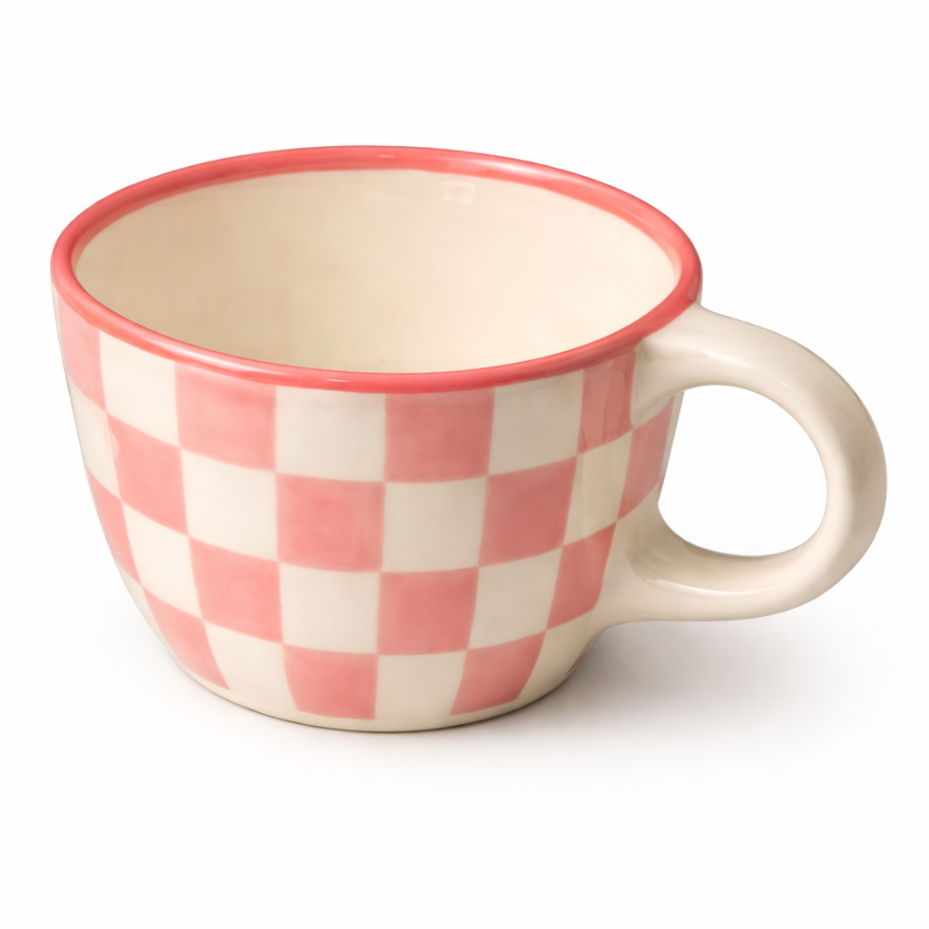 Cup "Checkered Pink + Red"