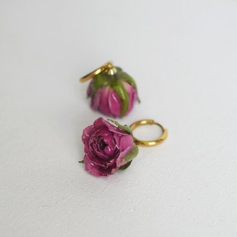 Earrings Rose Flower