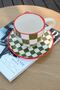 Plate "Checkered Green + Red"
