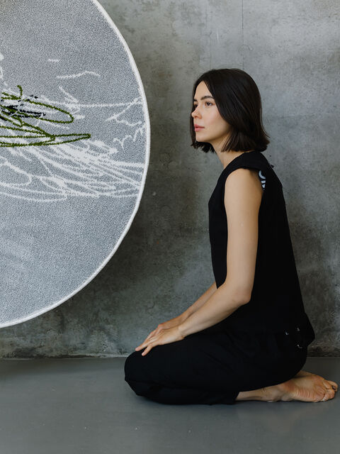 Rug True Art Circle Gray