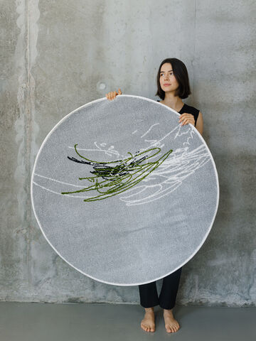 Rug True Art Circle Gray