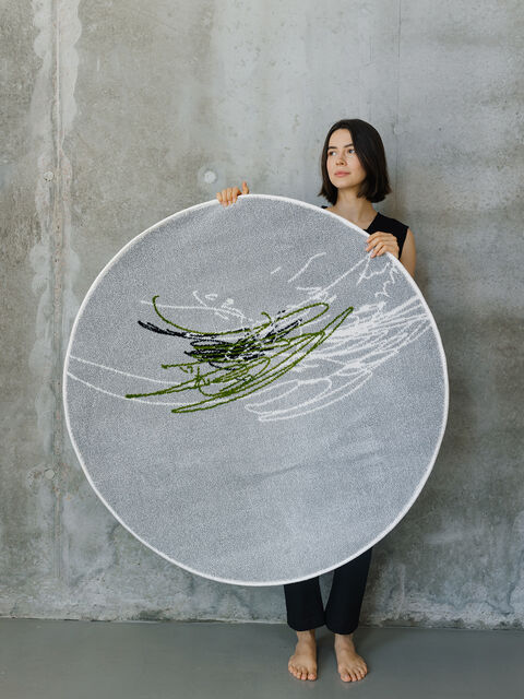 Rug True Art Circle Gray