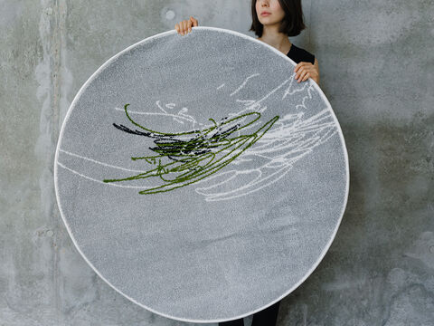 Rug True Art Circle Gray