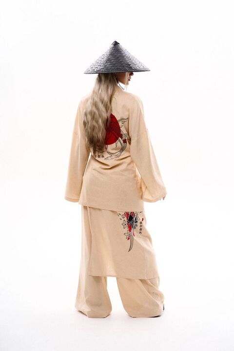 Cream Kimono "Hideko"