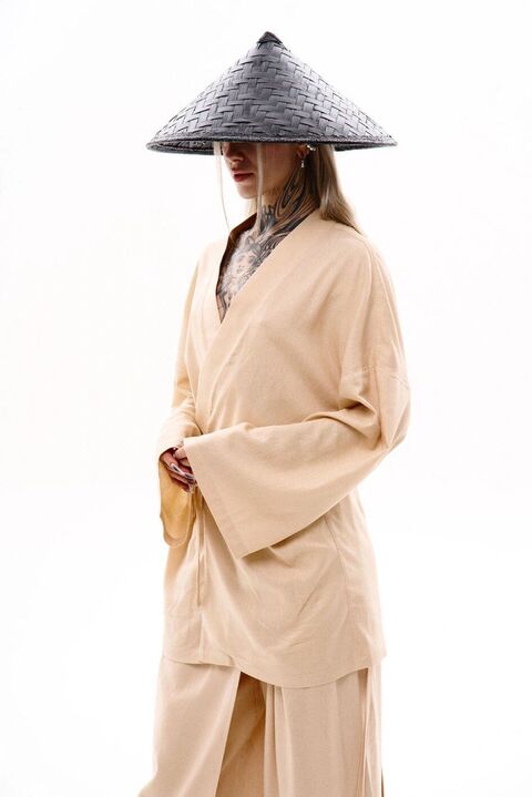 Cream Kimono "Hideko"