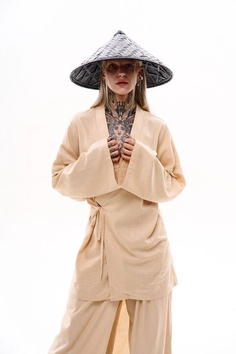 Cream Kimono "Hideko"