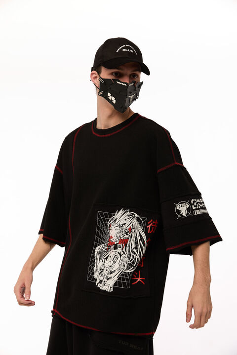 Футболка з принтами "SM-2419"